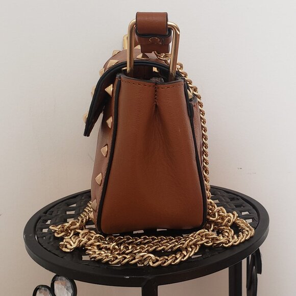 BRIAN ATWOOD SMALL SHOULDER CROSSBODY LIGHT BROWN LEATHER BAG - Picture 6 of 13